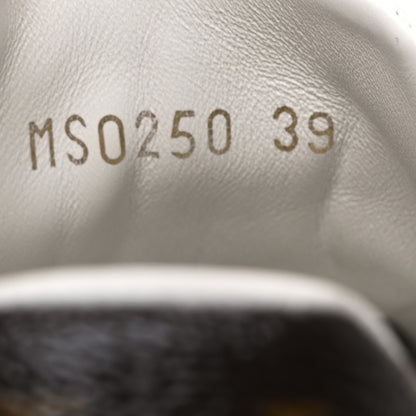 Louis Vuitton Lambskin Embossed Monogram Time Out Sneakers 39 White 9 of 13