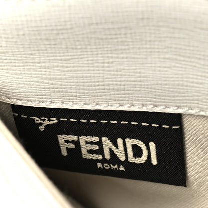 Fendi Vitello Elite Mink Fur Studded Karlito Tube Wallet on Chain White 6 of 12