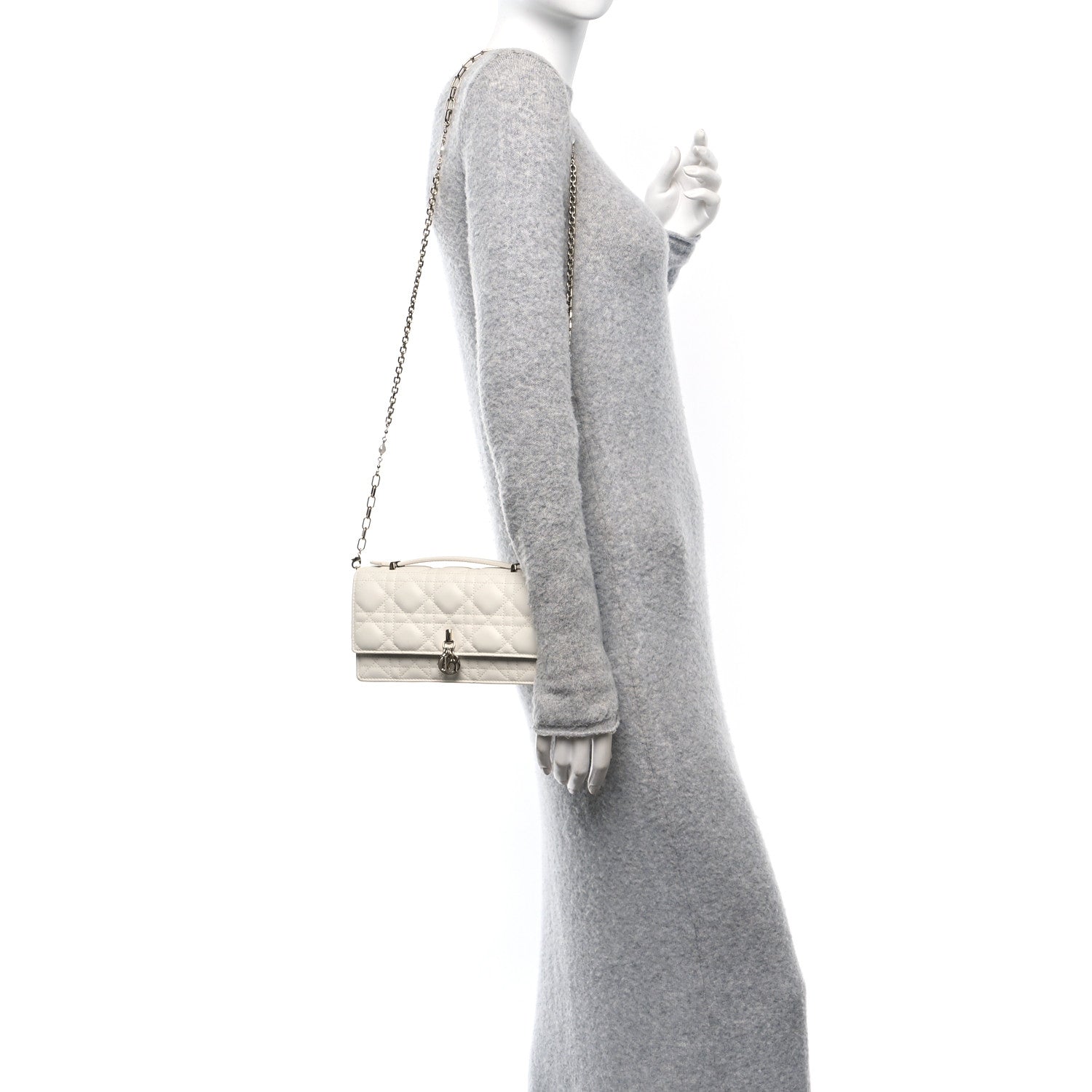 Christian Dior Lambskin Cannage Mini My Dior Bag Latte 2 of 17