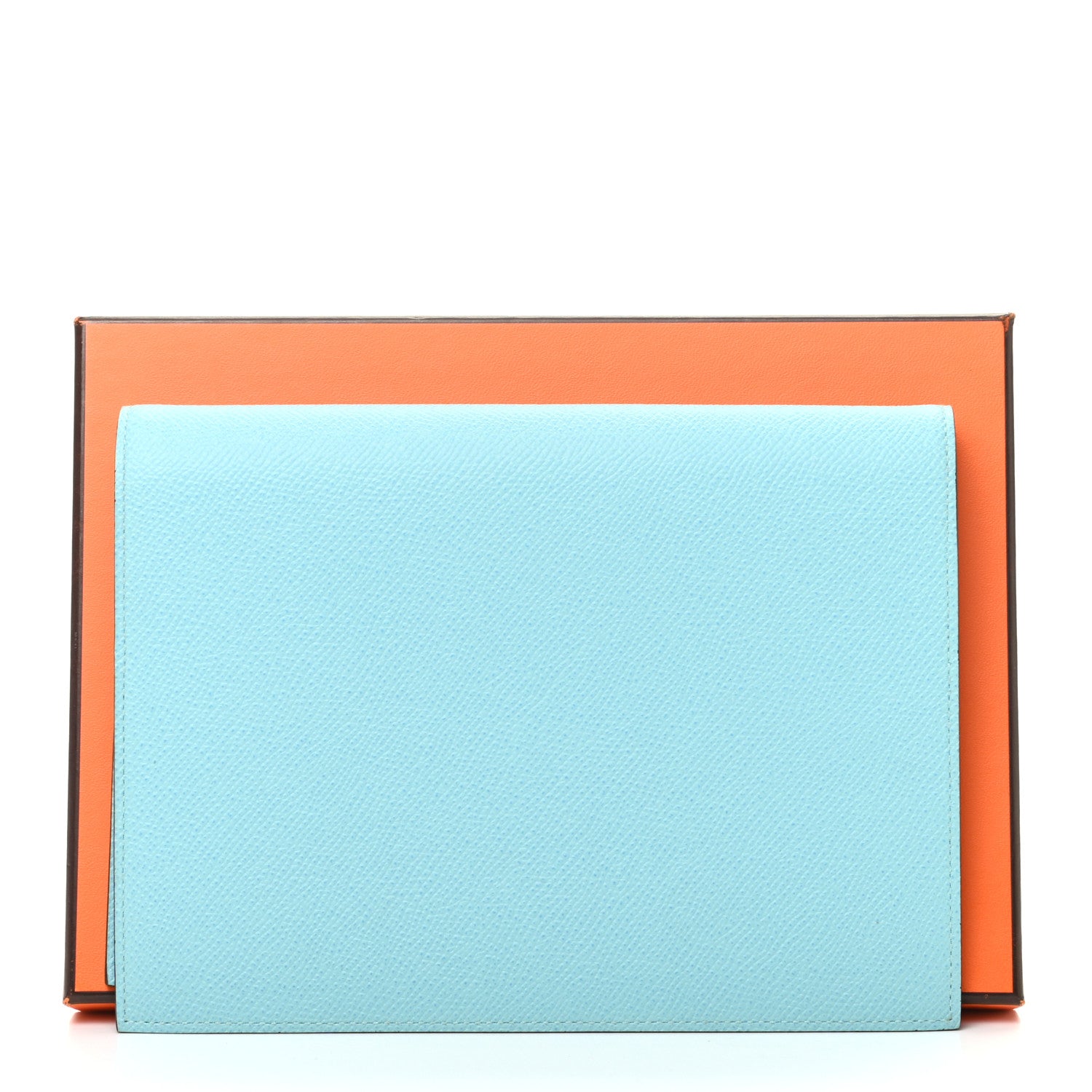 Hermes Epsom Globe Trotter Agenda Cover GM Bleu Atoll 8 of 8
