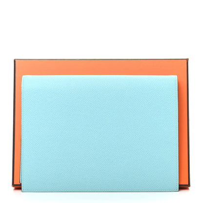 Hermes Epsom Globe Trotter Agenda Cover GM Bleu Atoll 8 of 8