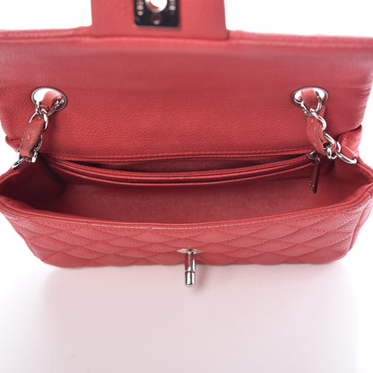 Chanel Caviar Quilted Mini Rectangular Flap Dark Pink 5 of 7