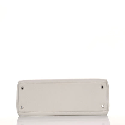 Hermes Taurillon Clemence Kelly Retourne 35 White 24 of 26