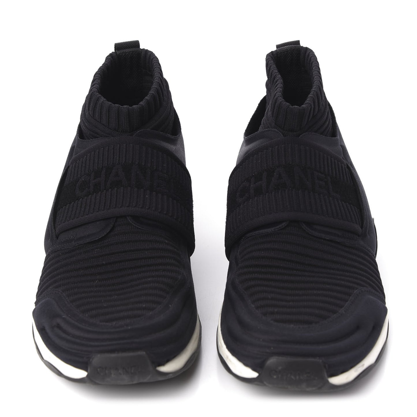 Stretch Fabric CC Sneakers 38 Black