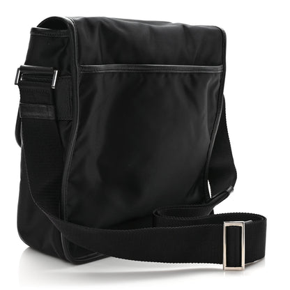 Prada Tessuto Nylon Saffiano Logo Messenger Bag Black 2 of 7