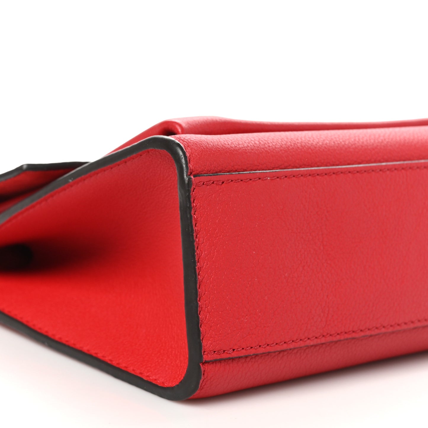 Soft Calfskin My Lockme Chain Bag BB Poppy