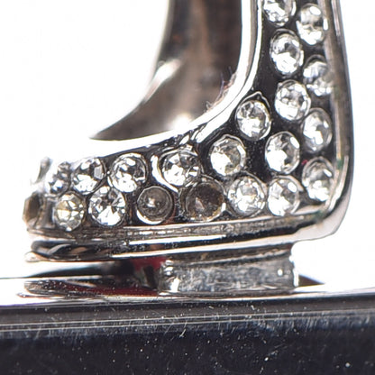 Christian Louboutin Satin Crystal Loubi Lula Frame Pouch Black 10 of 12
