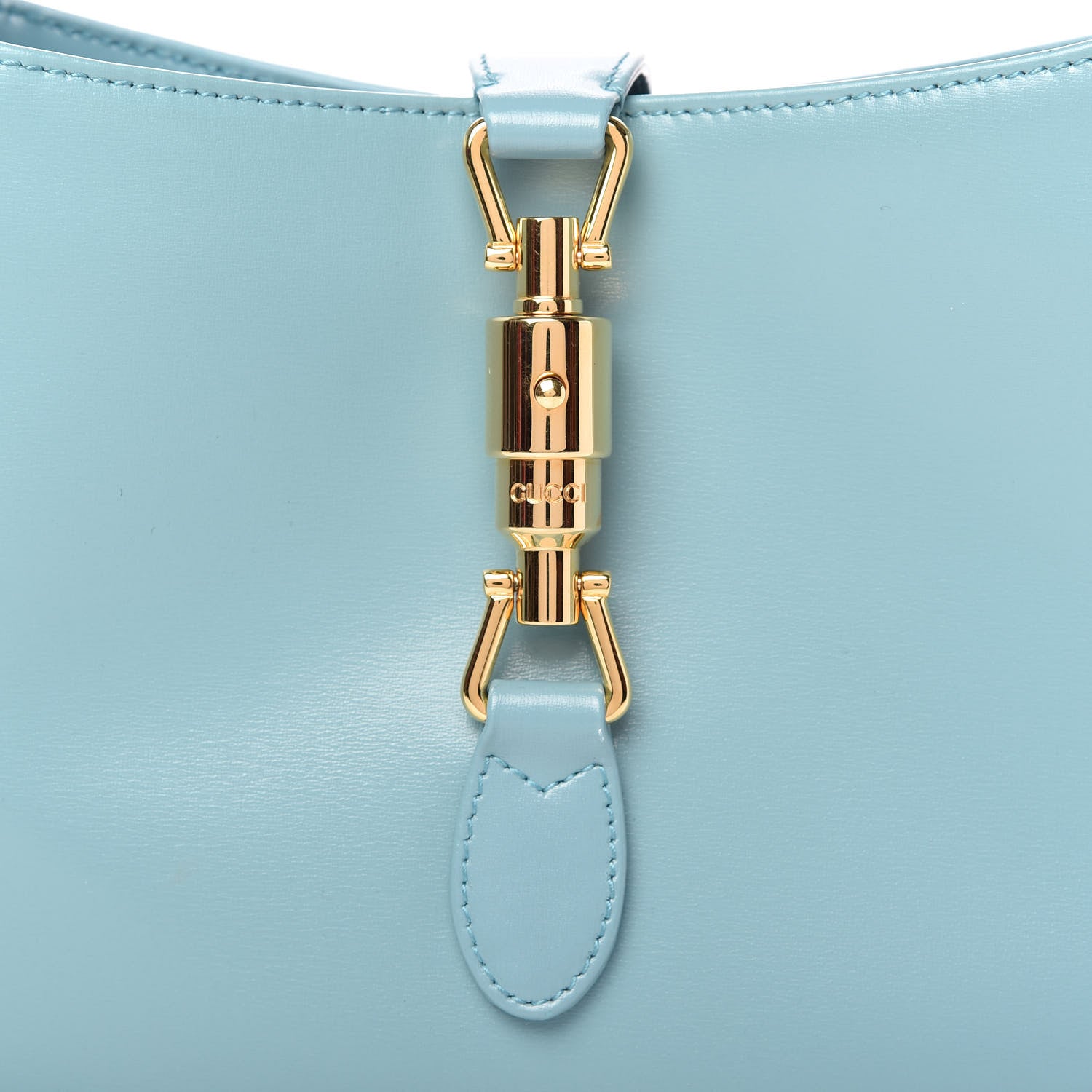 Gucci Boarded Dyana Lux Calfskin Small Jackie 1961 Hobo Dusty Azure 10 of 10