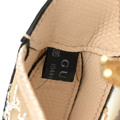 Gucci Lizard Mesh Crystal GG Monogram Mini Jackie 1961 Hobo Light Powder Skin Rose 6 of 11