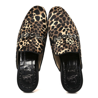 Christian Louboutin Pony Hair Coolito Swing Donna Flat 39.5 Brown Black 2 of 9