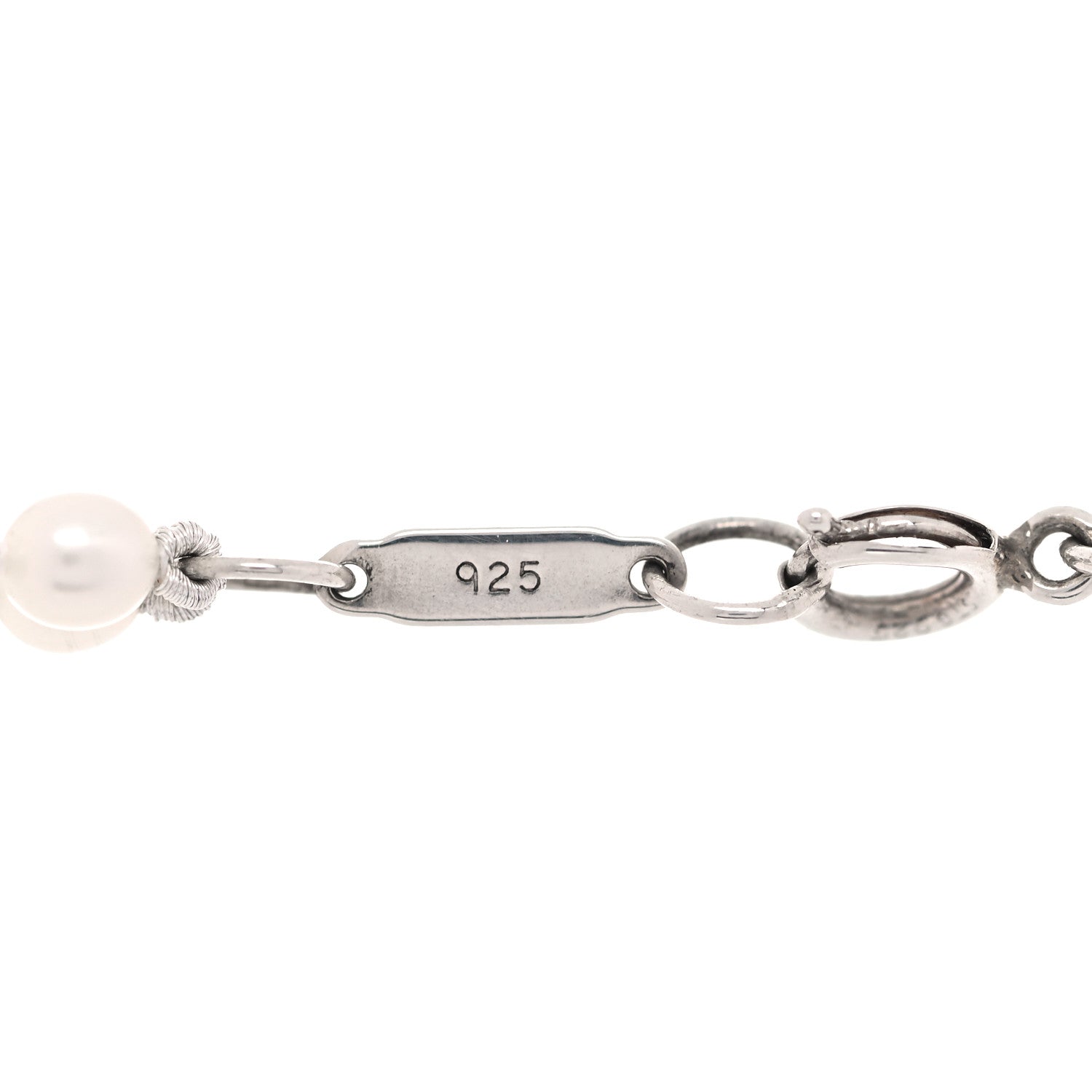 Tiffany Sterling Silver Pearl Figure 8 Necklace 9 of 12