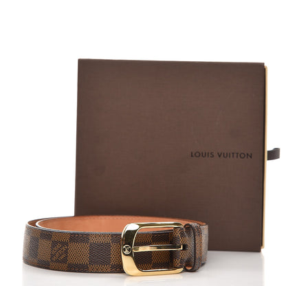Louis Vuitton Damier Ebene 30mm Ellipse Belt 85 34 6 of 7