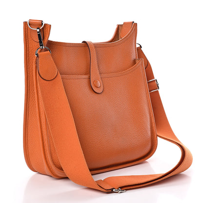 Hermes Taurillon Clemence Evelyne III PM Orange 3 of 13