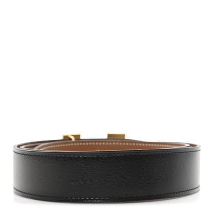 Hermes Box Togo 32mm Constance H Belt 80 32 Black Gold 2 of 4
