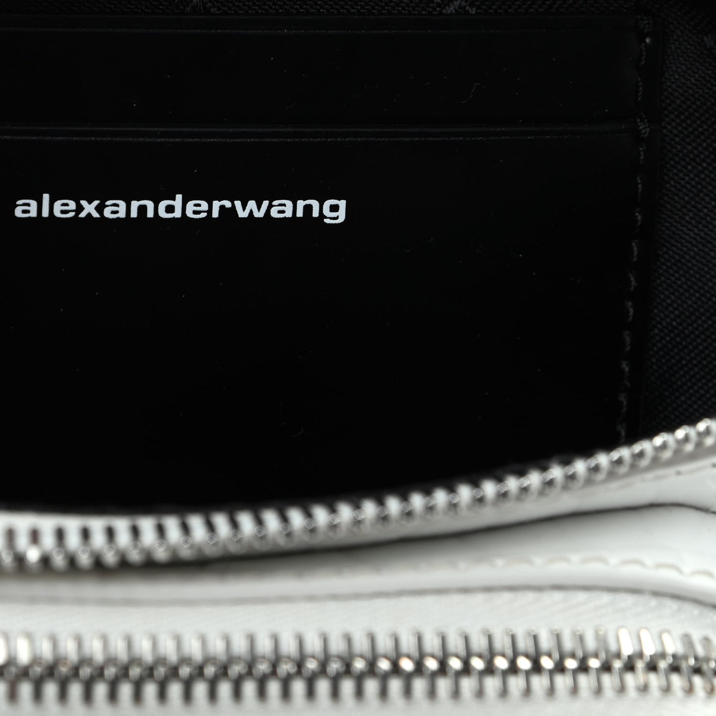 Crocodile Embossed Patent Mini Top Handle Attica Belt Bag White