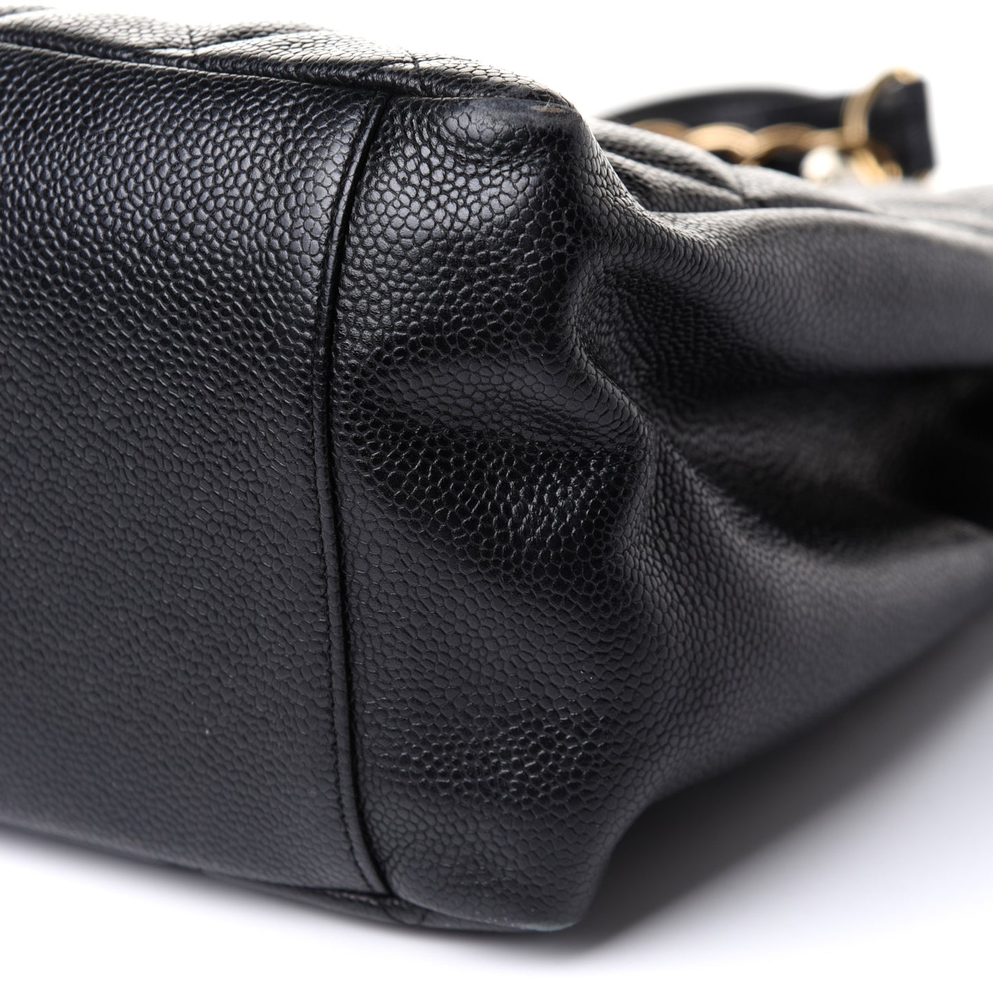 Caviar Quilted Grand Shopping Tote GST Black