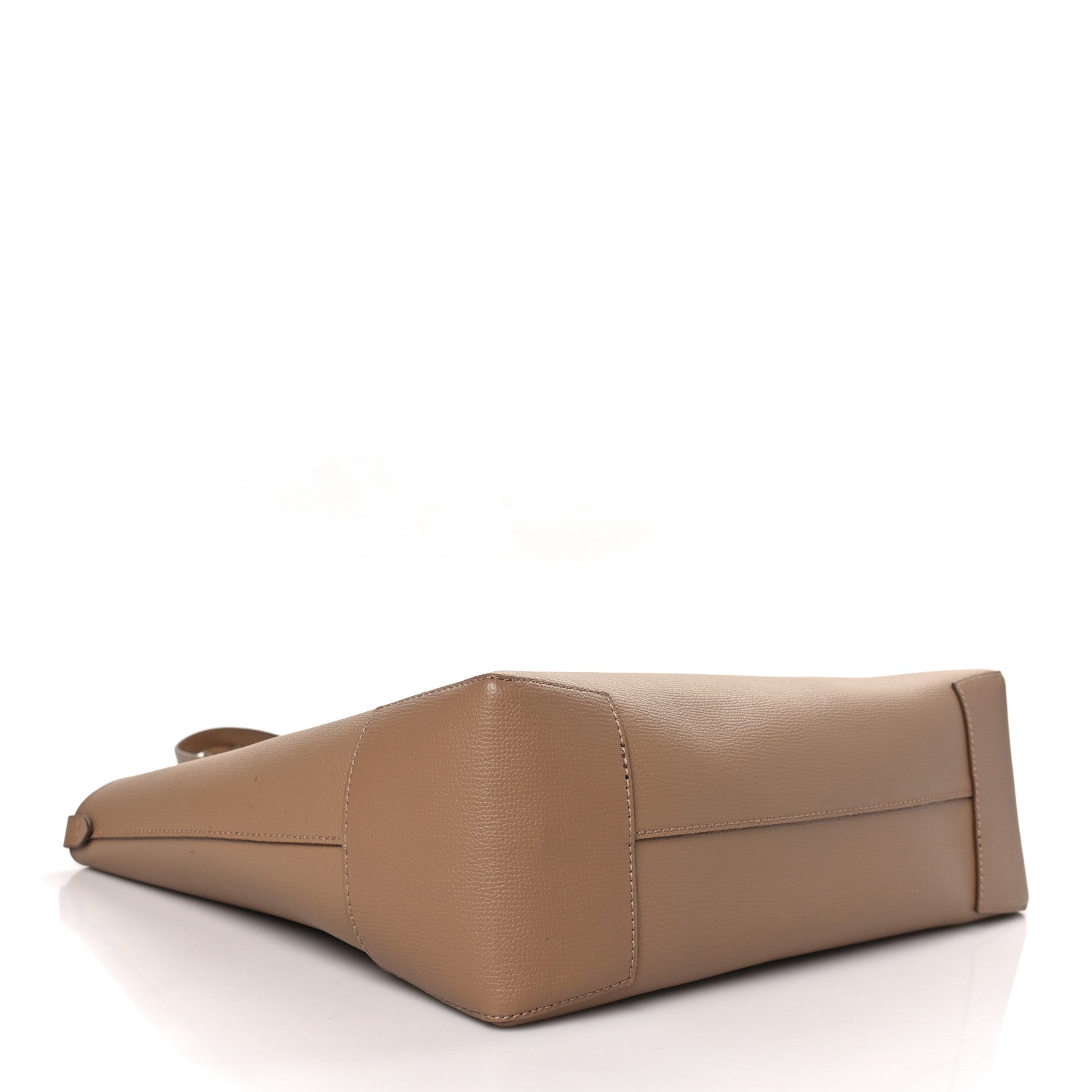 Burberry Calfskin TB Motif Embossed Medium Tote Camel 4 of 9
