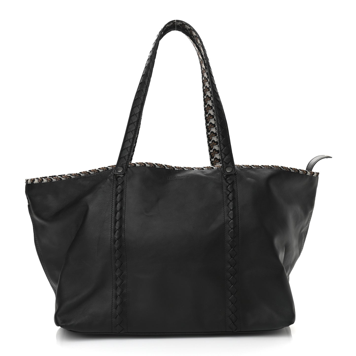 Nappa Nylon Medium Reversible Butterfly Shoulder Bag Black Cement
