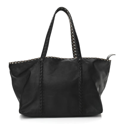 Bottega Veneta Nappa Nylon Medium Reversible Butterfly Shoulder Bag Black Cement 3 of 15