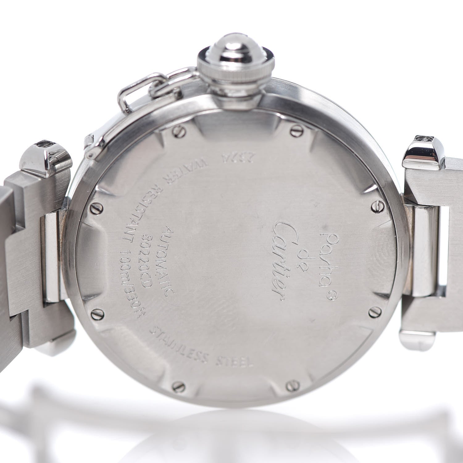 Cartier Stainless Steel 35mm Pasha C Automatic Watch Black 5 of 11