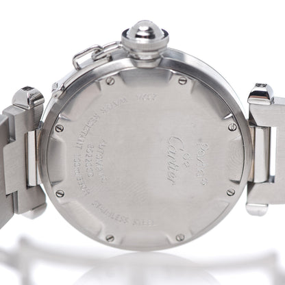 Cartier Stainless Steel 35mm Pasha C Automatic Watch Black 5 of 11