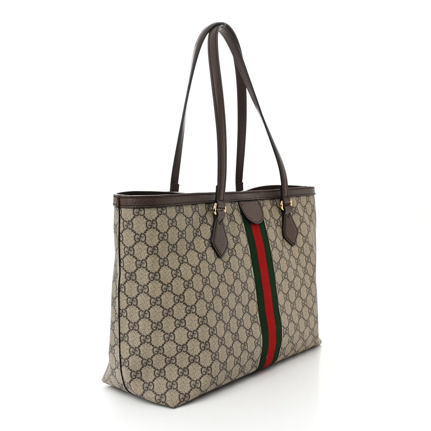 Gucci GG Supreme Monogram Medium Ophidia Shopping Tote Brown 3 of 10