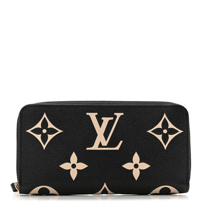 Louis Vuitton Empreinte Monogram Giant Zippy Wallet Black Beige 1 of 9