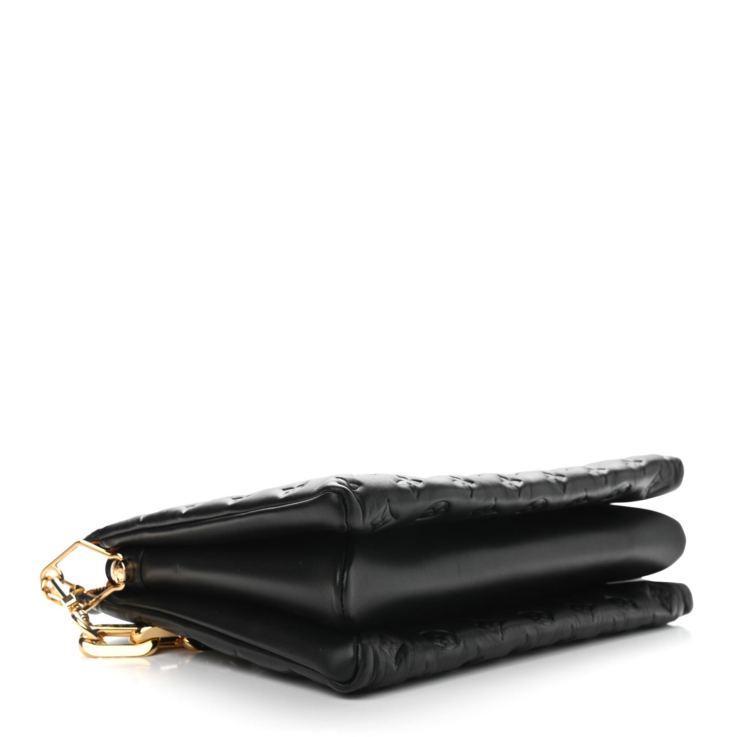 Louis Vuitton Lambskin Embossed Monogram Coussin MM Black 4 of 8