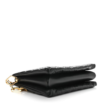 Louis Vuitton Lambskin Embossed Monogram Coussin MM Black 4 of 8