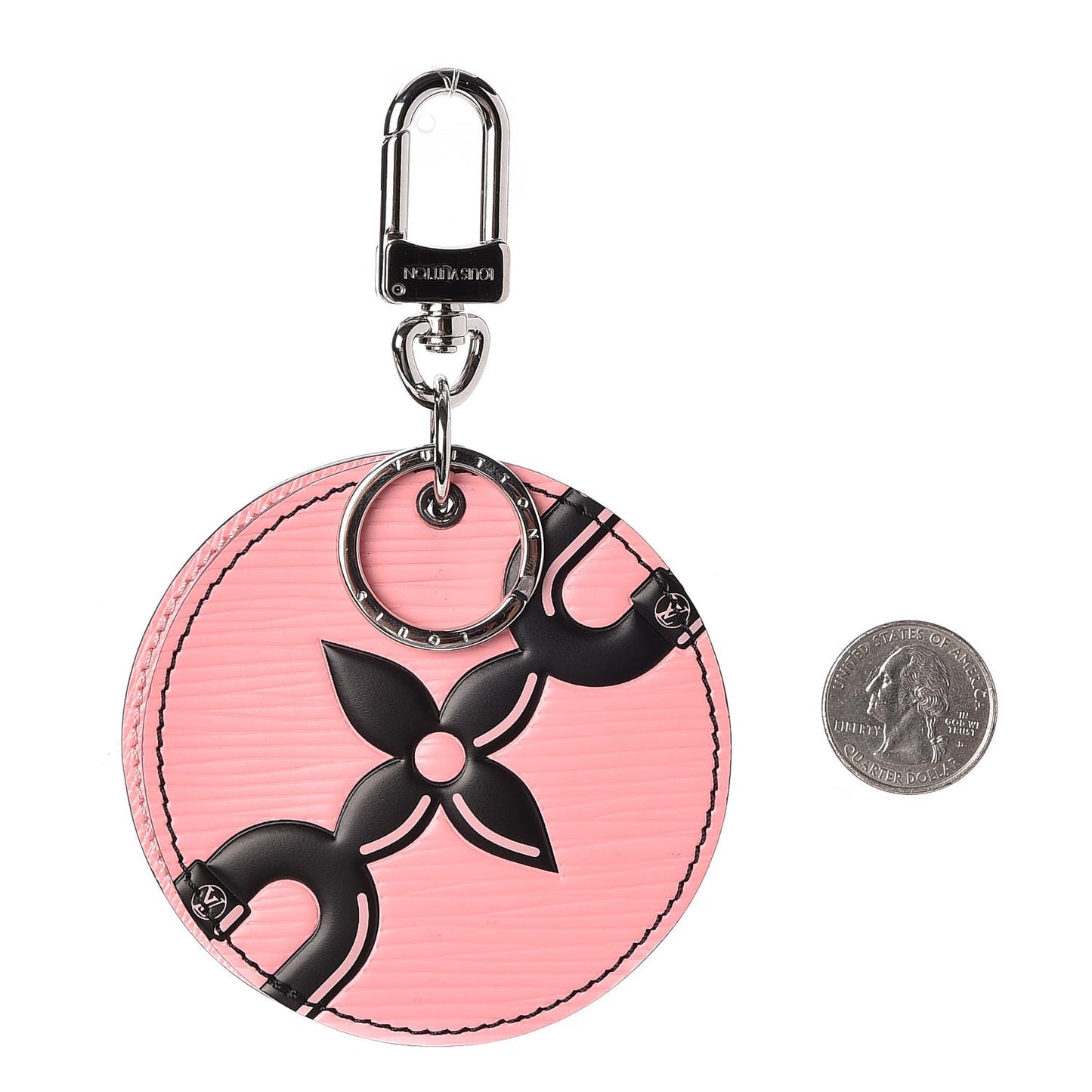 Epi Chain Flower Mirror Bag Charm Key Holder