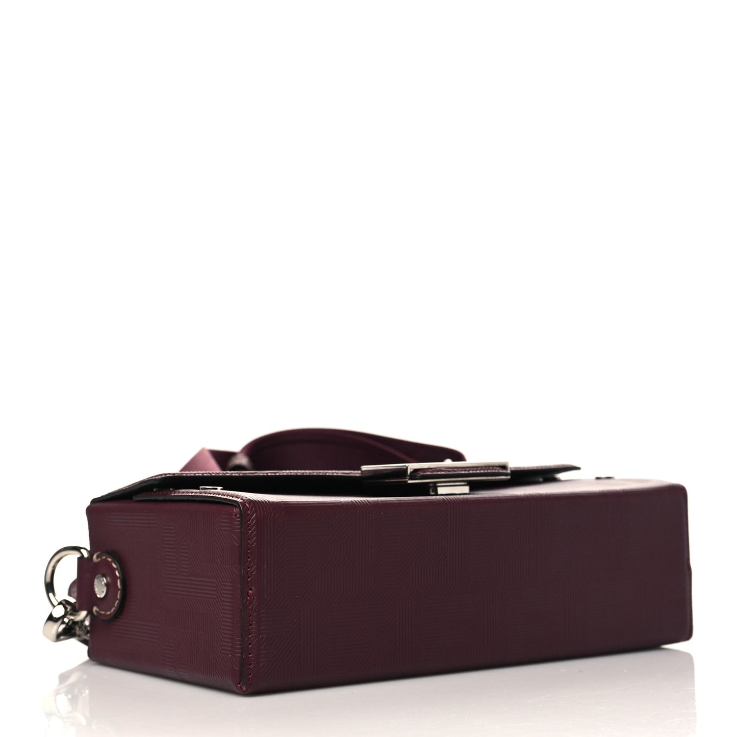 Vitello King FF Lines Embossed Baguette Soft Trunk Burgundy