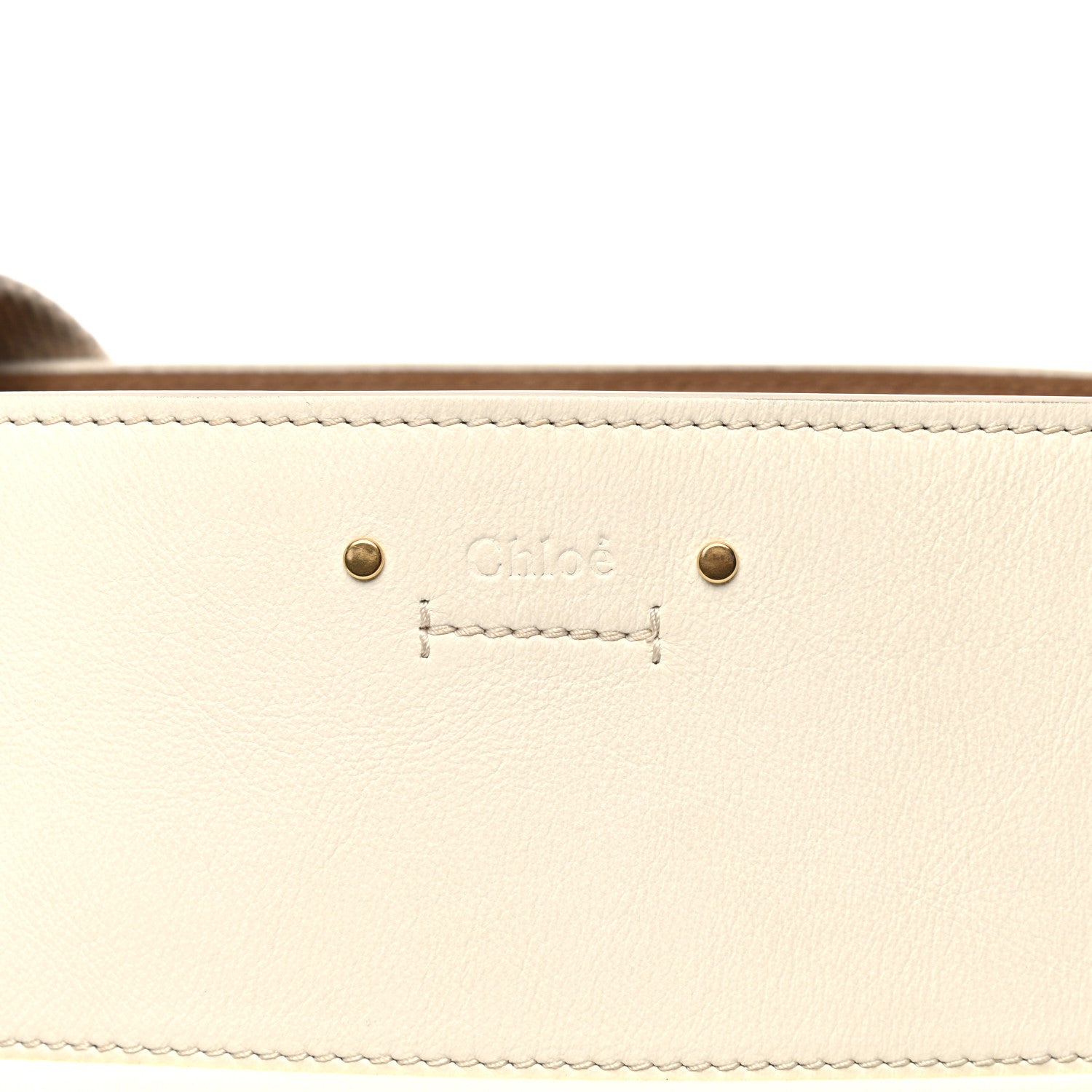 Chloe Smooth Calfskin Small Roy Bucket Bag Natural White 12 of 17
