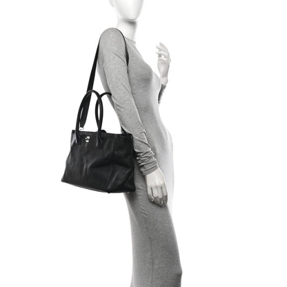 Chanel Calfskin Cerf Executive Shopper Tote Black 2 of 14