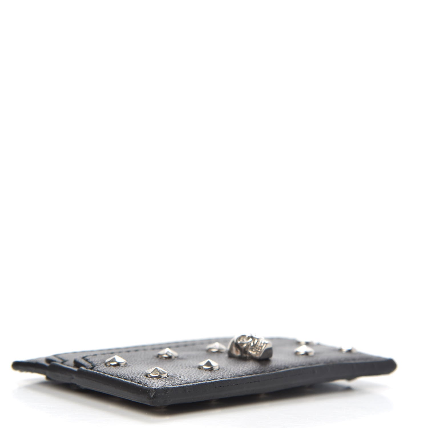 Alexander McQueen Calfskin Studded Skull Card Holder Black 4 of 6