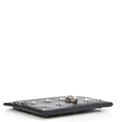 Alexander McQueen Calfskin Studded Skull Card Holder Black 4 of 6