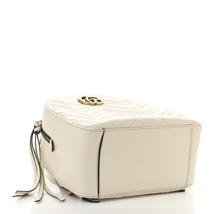 Gucci Calfskin Matelasse GG Marmont Dome Backpack White 4 of 13