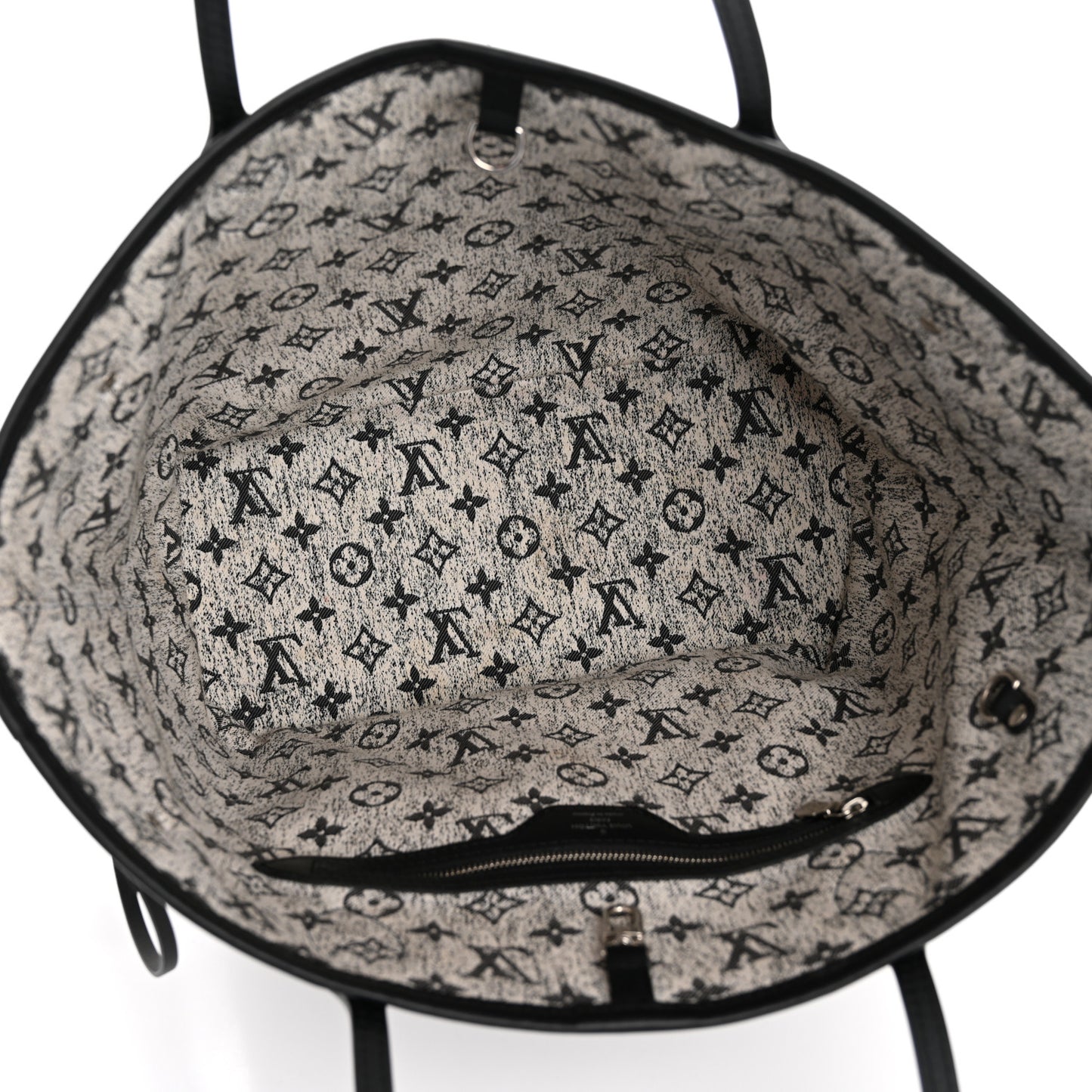 Denim Monogram Jacquard Neverfull MM  Grey