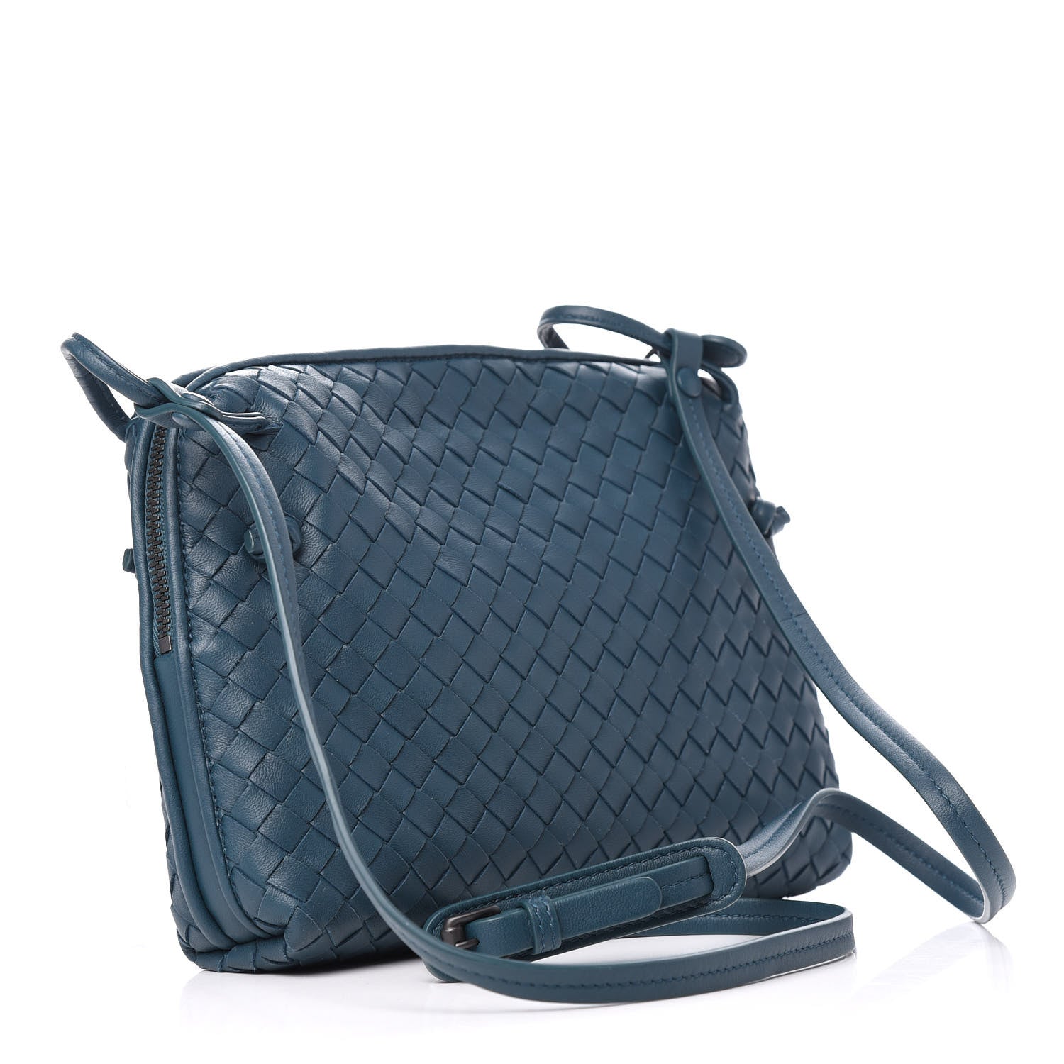 Bottega Veneta Nappa Intrecciato Nodini Bag Petrol Blue 3 of 11