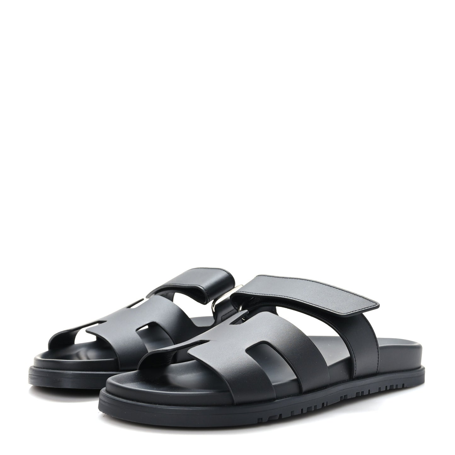 Calfskin Womens Chypre Sandals 38.5 Black