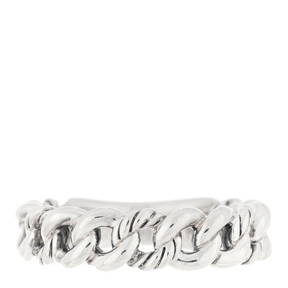 David Yurman Sterling Silver Narrow Belmont Curb Link Ring 55 7.25 3 of 4