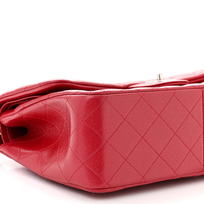 Chanel Pearly Caviar Quilted Jumbo Double Flap Dark Pink 9 of 10