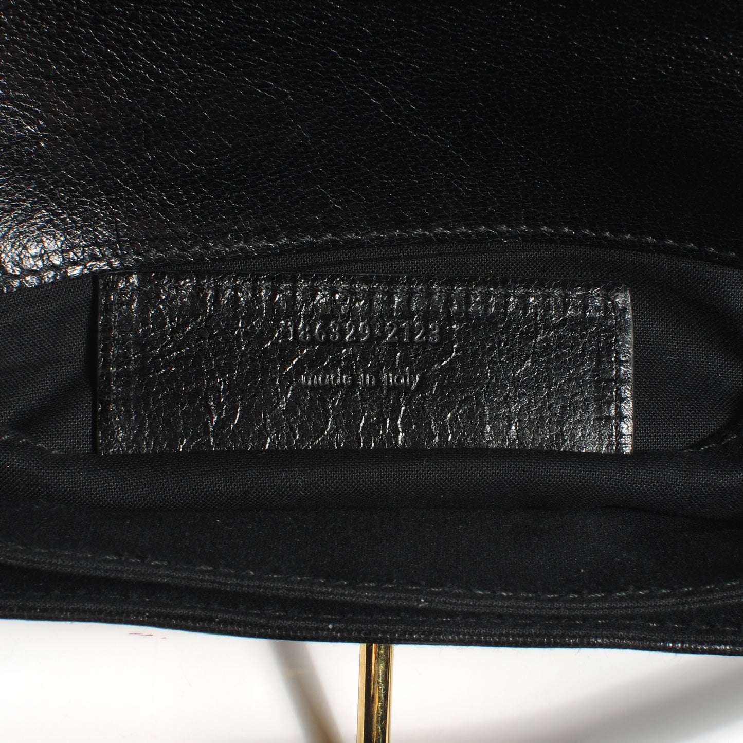 Leather Lune Clutch Black