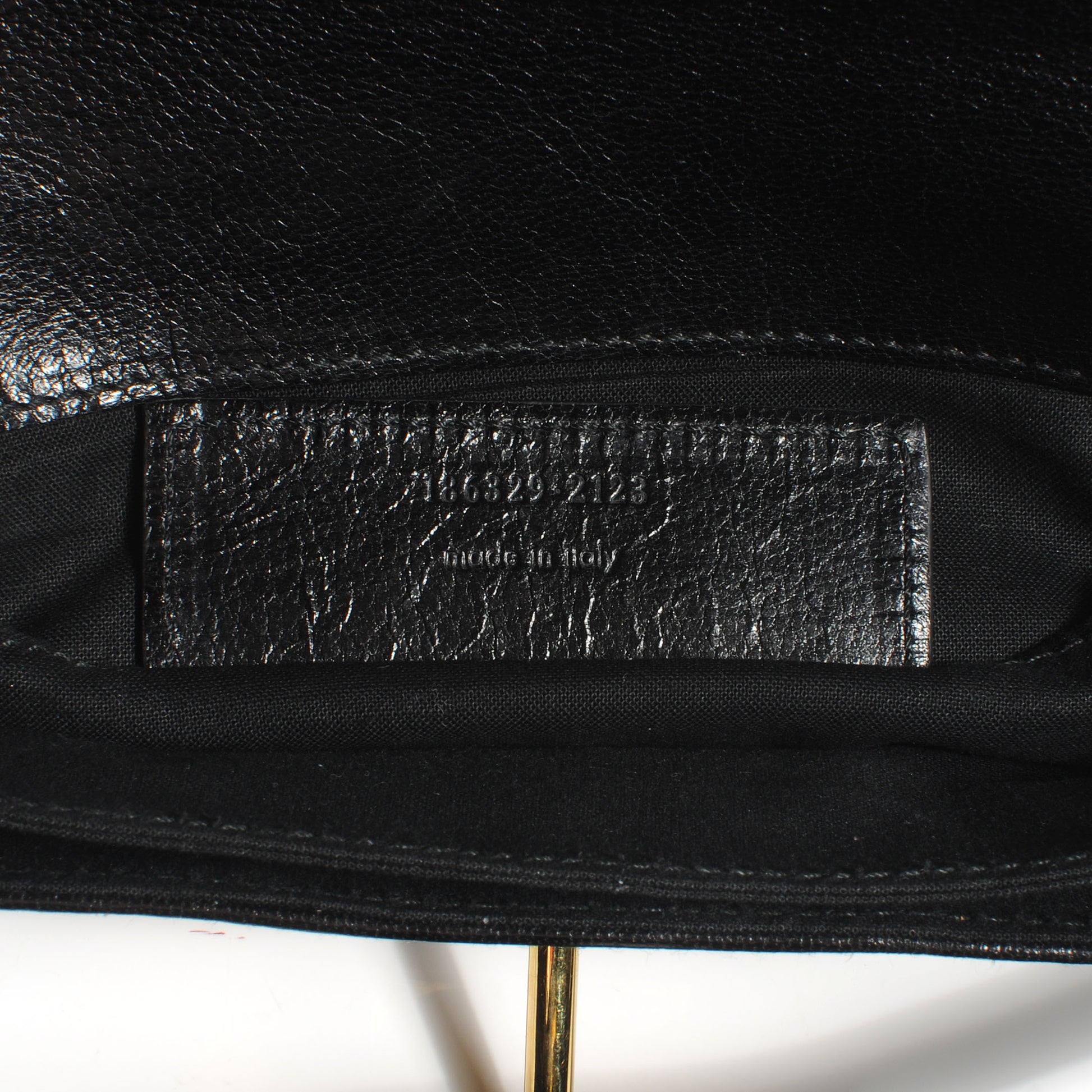 Balenciaga Leather Lune Clutch Black 7 of 7