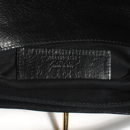 Balenciaga Leather Lune Clutch Black 7 of 7