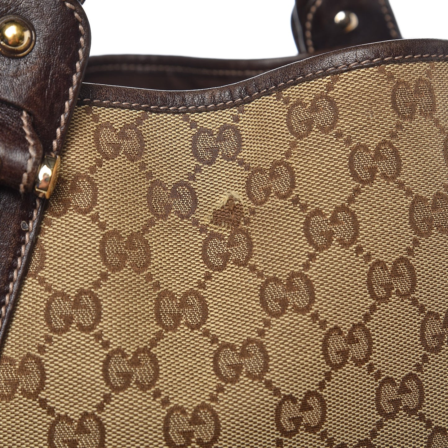 Monogram Medium Pelham Braided Tote Bag Dark Brown