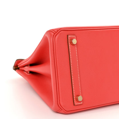 Hermes Epsom Candy Birkin 30 Rose Jaipur Gold 9 of 10