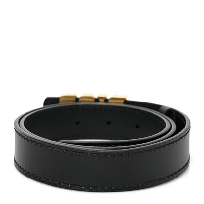 Christian Dior Calfskin D Fence Belt 75 30 Black 2 of 5