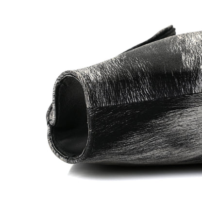 Alexander McQueen Silk Fur Print De Manta Clutch Black Grey 7 of 10