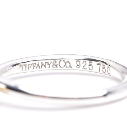 Tiffany Sterling Silver 18K Yellow Gold Twist Knot Ball Ring 50 5.5 5 of 5