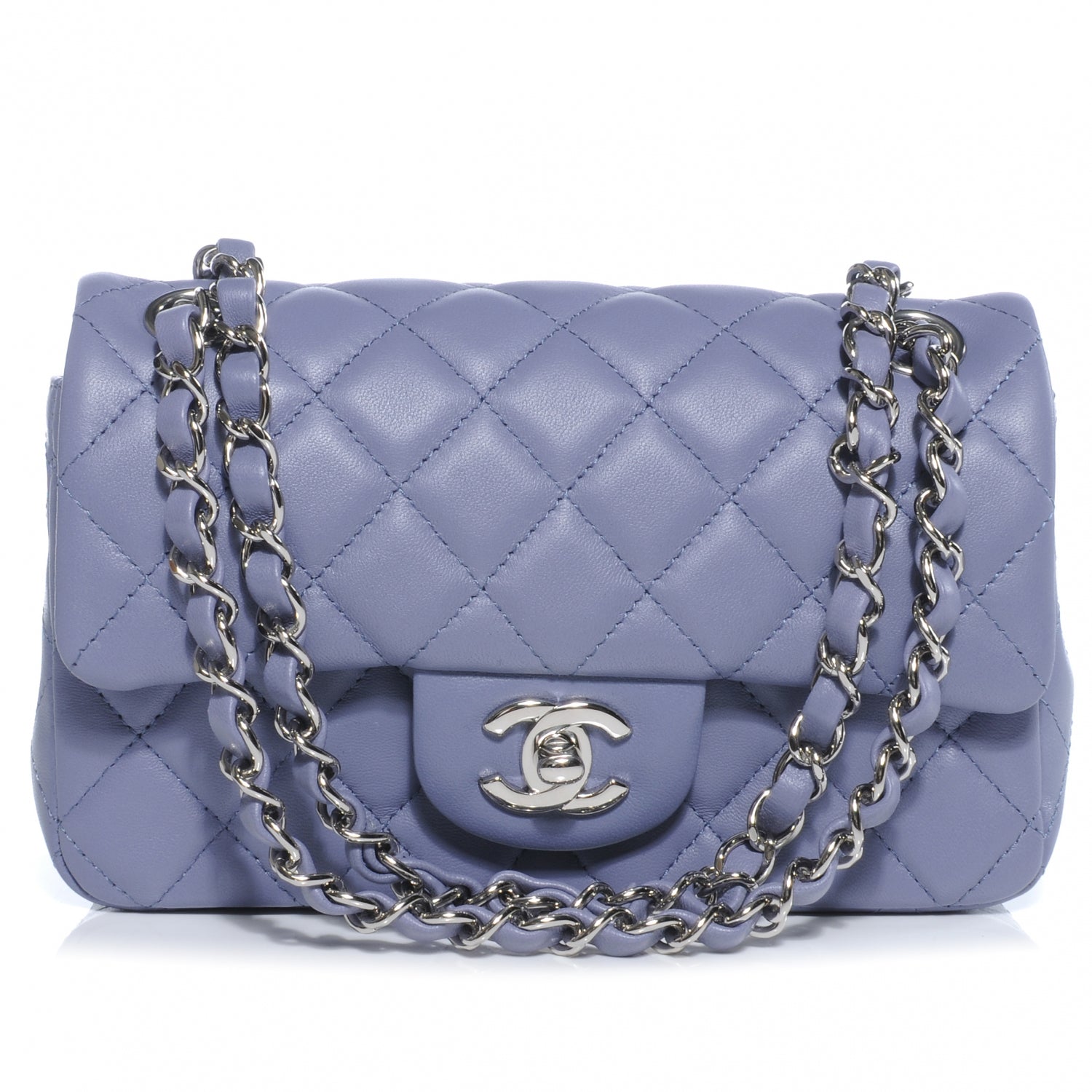 Chanel Lambskin Quilted New Mini Flap Lavender 1 of 8